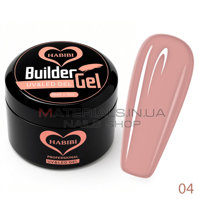 Гель Habibi Builder Gel 55 мл 04 - Peach Nude (персиковий нюд)