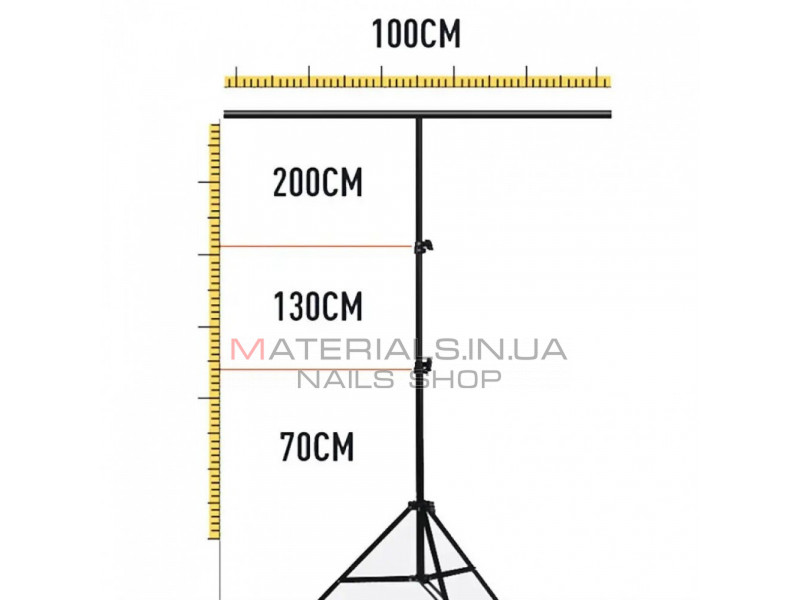 Подставка для фотофона 2 м + перекладина 1 м + зажимы 2 шт. + сумка (без экрана задней группы)