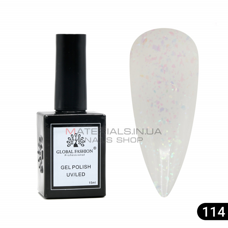 Гель лак Global Fashion, Gel polish 15 ml, 114