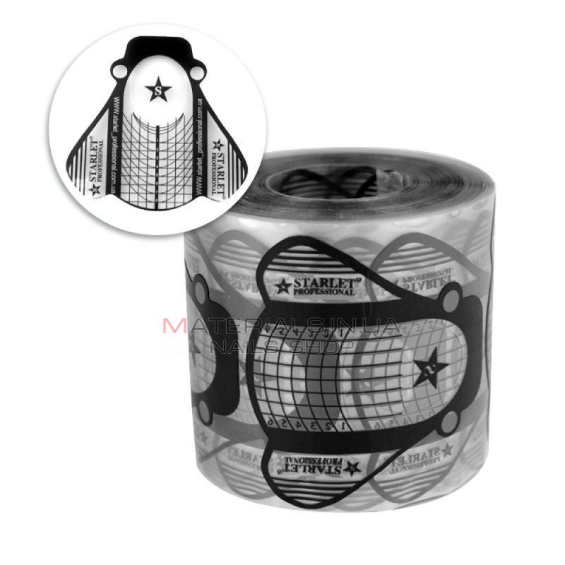 Формы для наращивания ногтей Starlet Professional Муха. прозрачные черные. 300 шт.