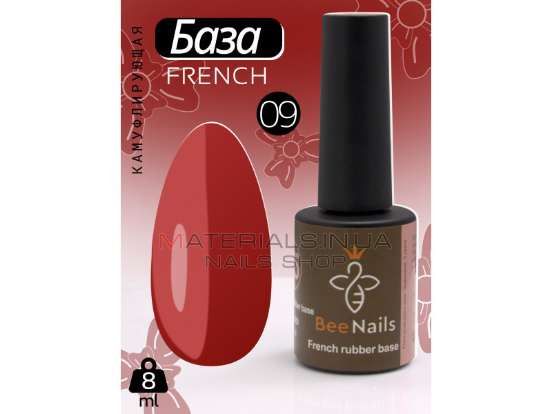 База для нігтів French rubber base Bee Nails №09