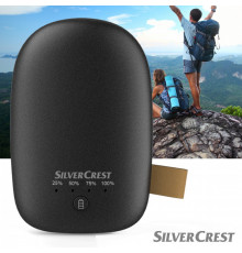 Power Bank 6000 mAh — Silver Crest Black