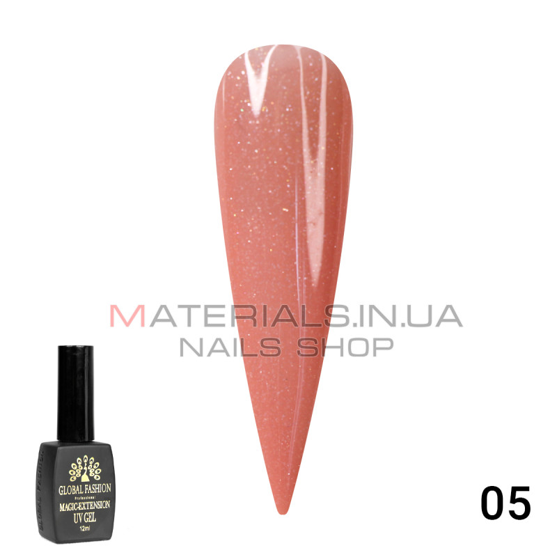 Гель Global Fashion із шиммером Magic-Extension 12мл №05