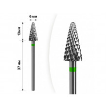 Твердосплавная фреза для снятия гель-лака mART M-107 Конус Green 6*13