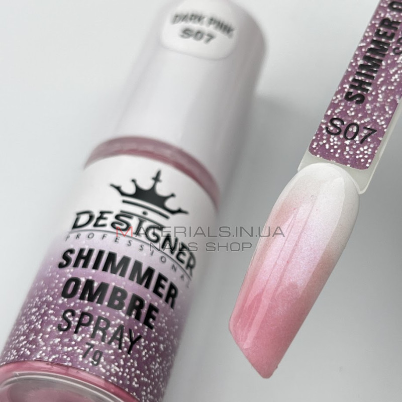 Shimmer Ombre Spray (7 г.) S08 - спрей пудра з шимером Дизайнер для створення омбре на нігтях