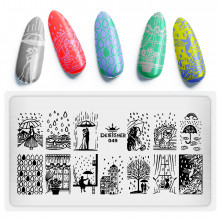 Диск для стемпінгу Designer металевий (12x6 см) №049