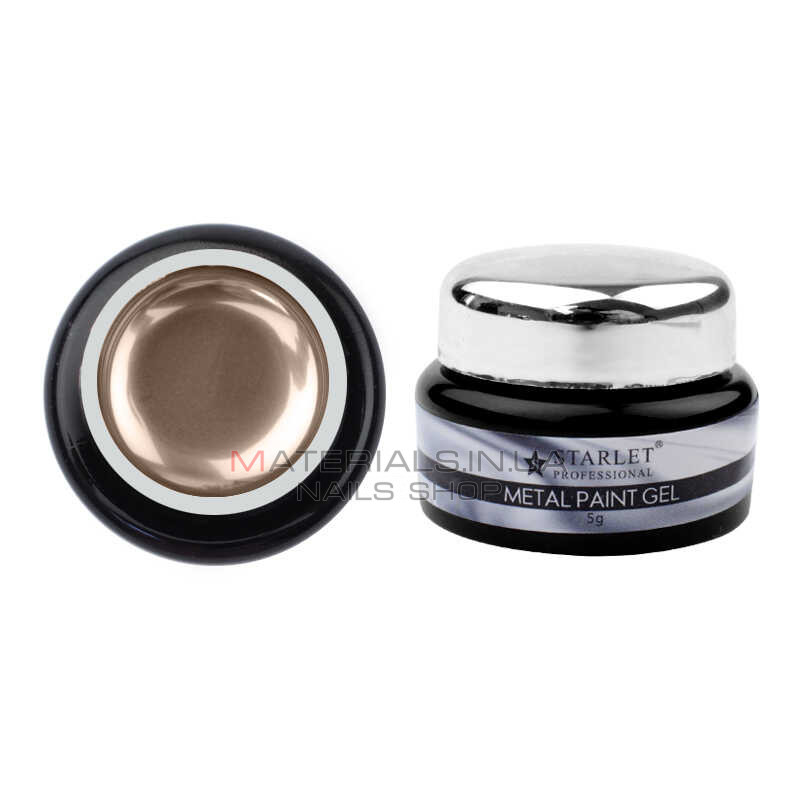 Гель-фарба Starlet Professional Metal Paint Gel Gold, колір золото, 5 г