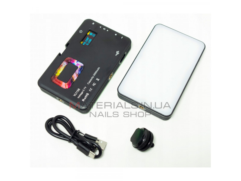 Селфи вспышка ADDWING VL-1158 RGB 8W 2700-6500K/ 2000MA Селфи вспышка ADDWING VL-1158 RGB 8W 2700-6500K/ 2000MA