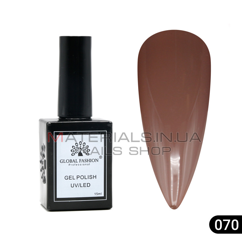 Гель лак Global Fashion, Gel polish 15 ml, 70