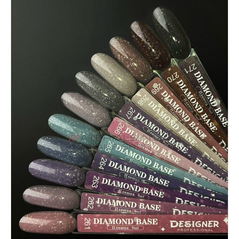 Базовое покрытие Diamond Base 270 Дизайнер (9 мл.) - с легким светоотражающим эффектом Базовое покрытие Diamond Base 270 Дизайнер (9 мл.) - с легким светоотражающим эффектом