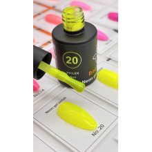 Гель-лак неоновый для ногтей Bee Nails neon gel polish, №20