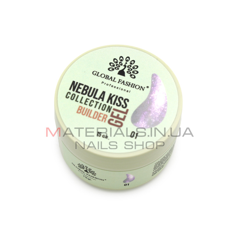 Гель для моделювання нігтів 15 гр, Nebula Kiss Builder Gel 01