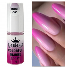 Colorful Ombre Spray, 7 г. Rose C05 (Малиновий) - спрей пудра Дизайнер для створення омбре на нігтях