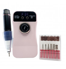 Фрезер для маникюра аккумуляторный розовый Nail Master ZS-230 35000 об/м фрезер портативный маникюрный ЗС 230