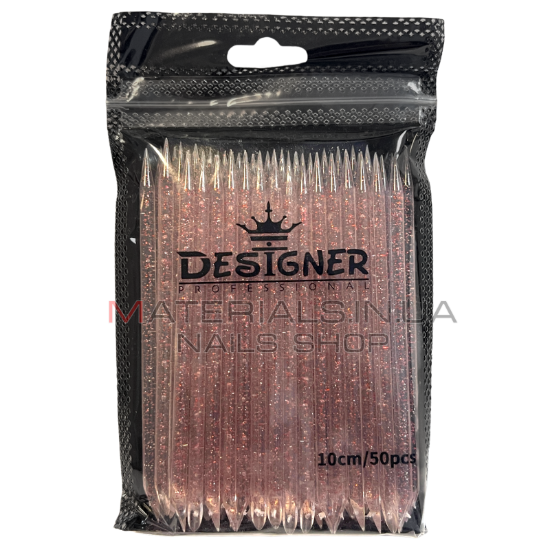 Багаторазові пластикові (апельсинові) палички Designer, 10 см., 50 шт/уп.