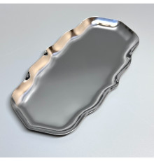 Лоток для инструментов металлический, 218х110х10 мм, фигурный, цвет серебро