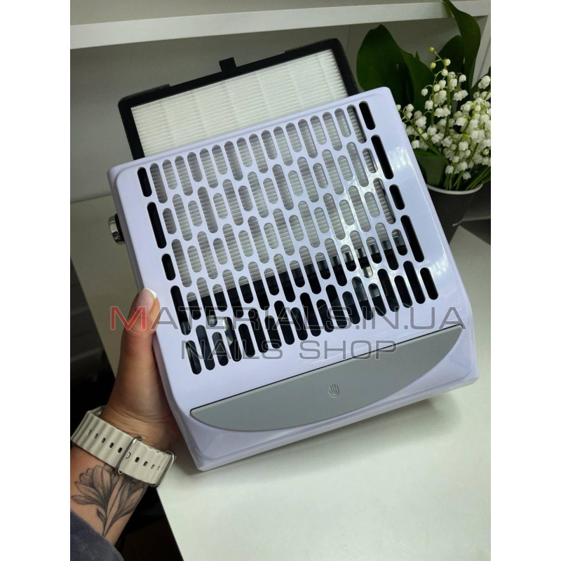 Витяжка для манікюру BQ 858-10 100W потужна професійна витяжка манікюрна, Біла