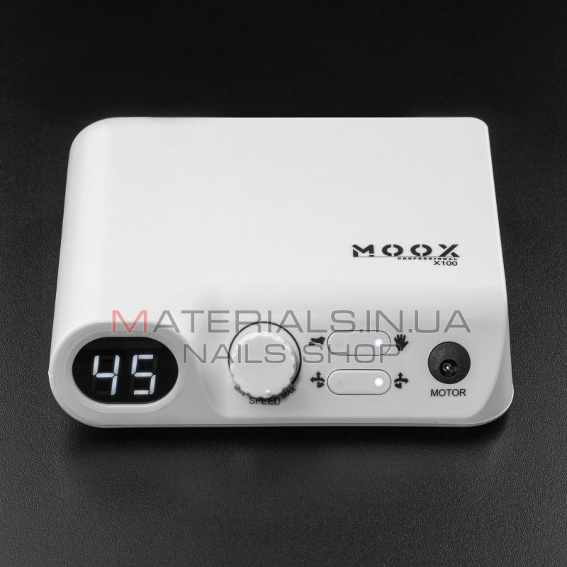 Фрезер Мокс X100 (Білий) на 45 000 об/хв. та 70W. для манікюру та педикюру