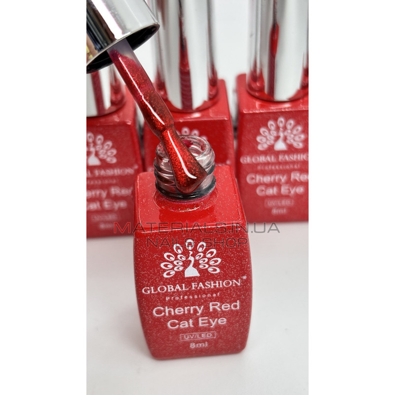 Гель-лак Global Fashion Cherry Red Cat Eye 8 мл, 06