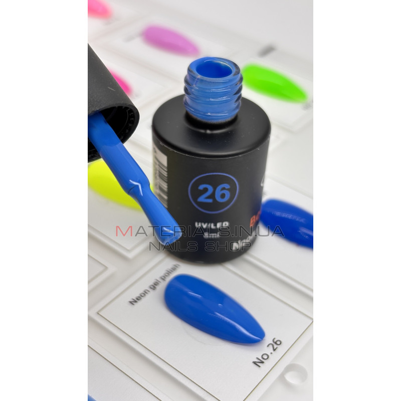 Гель-лак неоновый для ногтей Bee Nails neon gel polish, №26