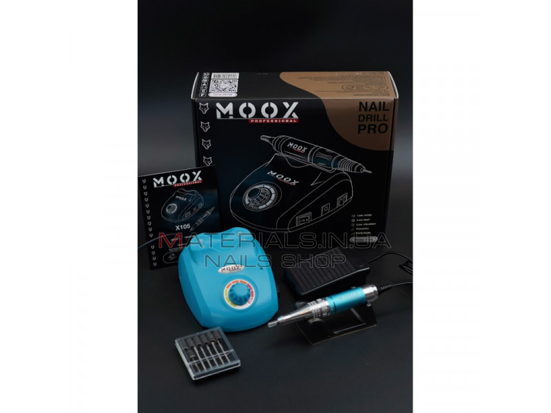 Фрезер Мокс X105 (Light Blue) на 45 000 об/хв. та 65W. для манікюру та педикюру