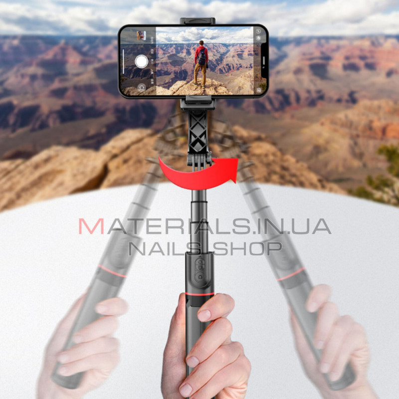 Монопод Tripod L19, Bluetooth, знімне заповнювальне світло, стабілізатор-підвіс, 0,70 м