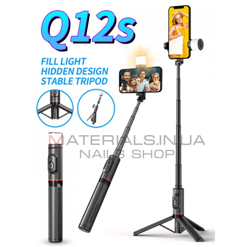 Монопод Tripod Q12S, Bluetooth, 0,75 м