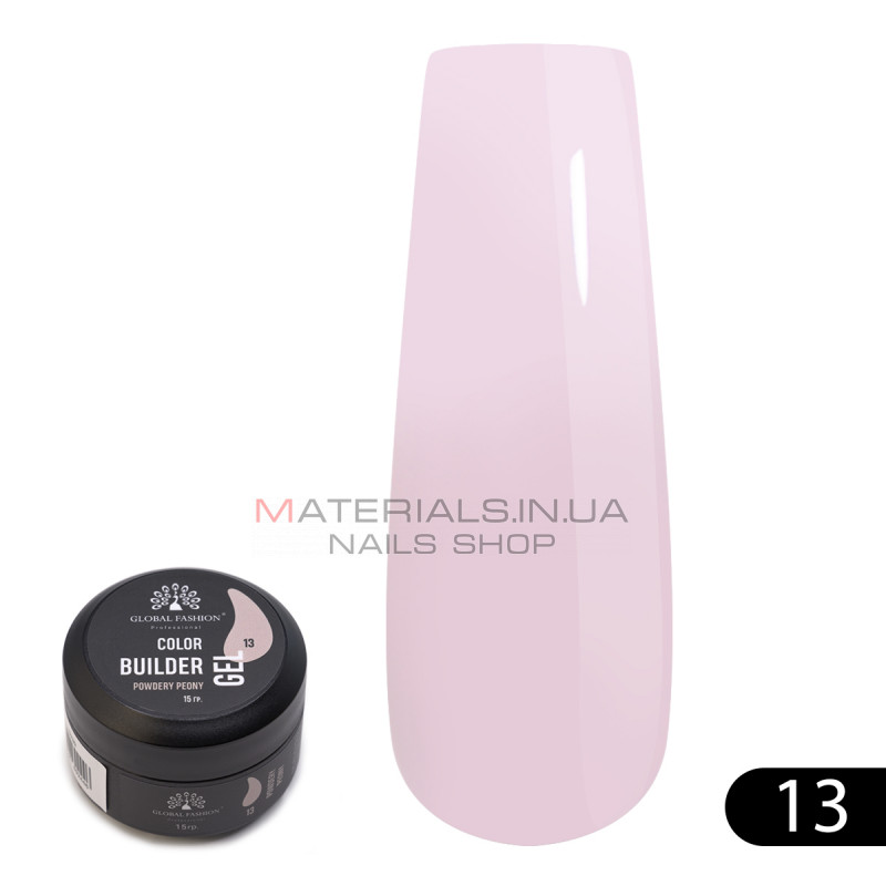Гель для моделювання нігтів 15 гр, Color Builder Gel 13- Powdery peony