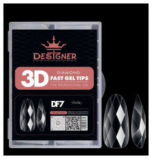 Diamond Fast Gel Tips (DF7 Oval) - гелеві типси Дизайнер 120 шт/уп