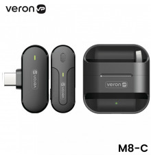 Беспроводной микрофон для телефона USB C — Veron M8-C  c кейсом зарядки