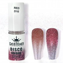 Disco Ombre Spray (7 г.) Red D10 - світловідбивна спрей пудра Дизайнер для створення омбре на нігтях