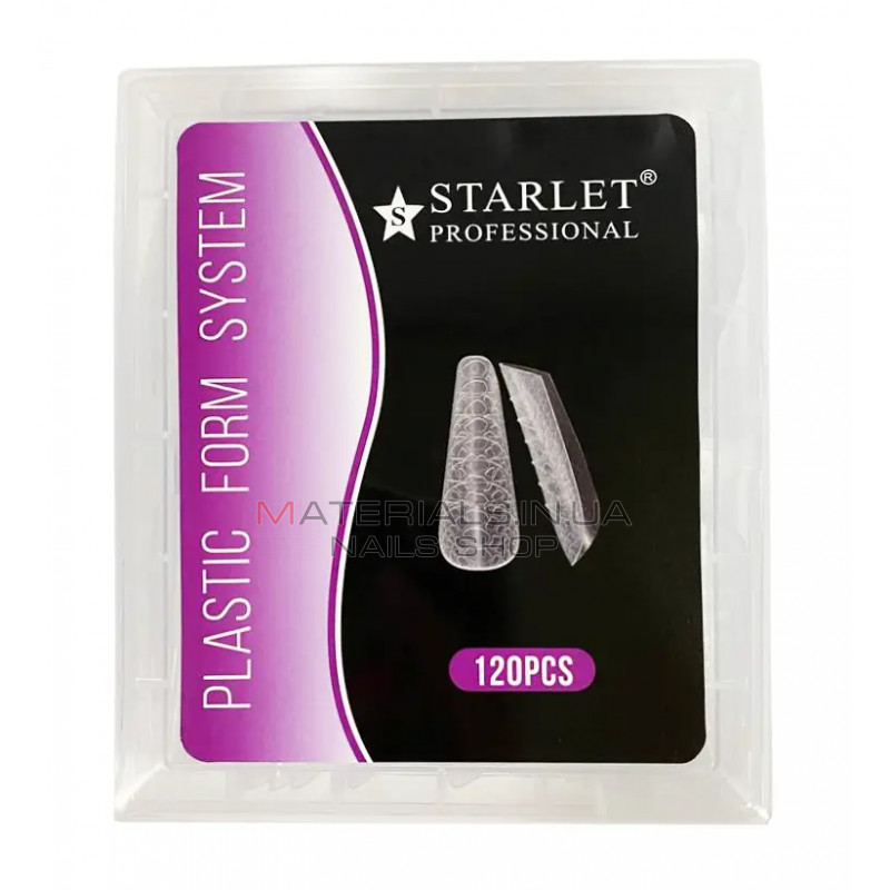 Верхні форми для нарощування нігтів Starlet Professional, 120 шт (арковий мигдаль, довгі) зі зміїним Верхні форми для нарощування нігтів Starlet Professional, 120 шт (арковий мигдаль, довгі) зі зміїним
