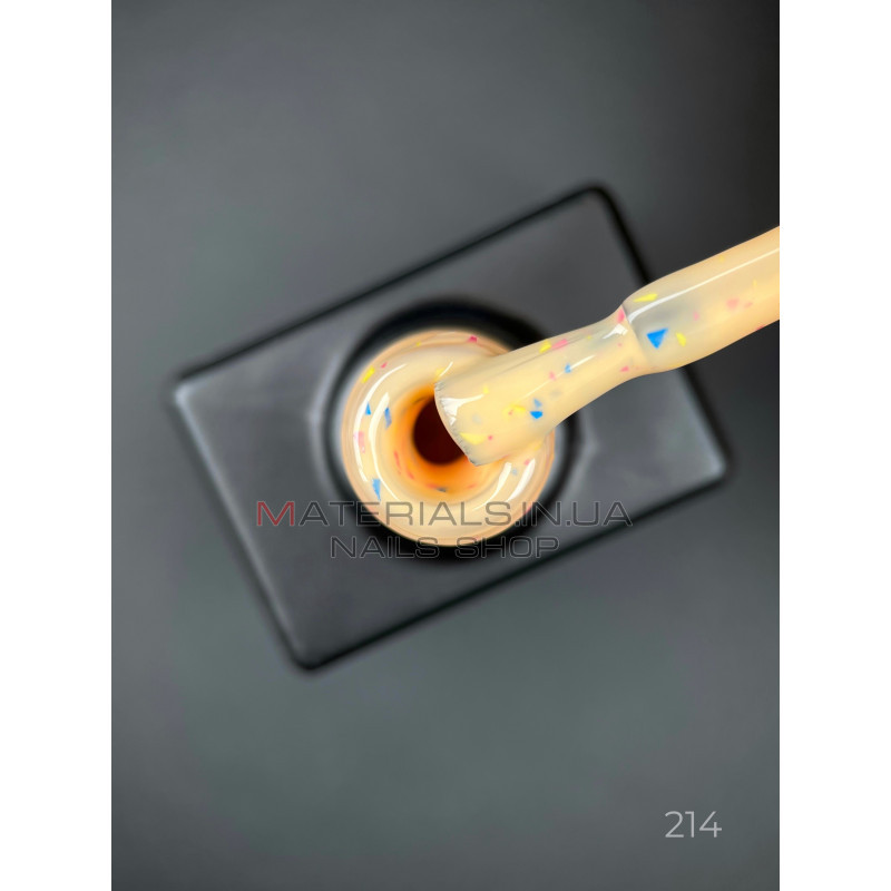 Цветная база Sugar base 214 Дизайнер (9 мл.) - с разноцветными хлопьями Цветная база Sugar base 214 Дизайнер (9 мл.) - с разноцветными хлопьями