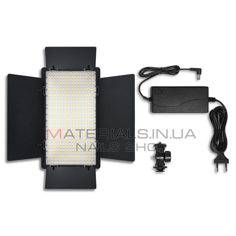 LED-відеосвітло U600, 21 × 12 см, 480 світлодіодів, 3200 K-5500 K, пульт ДК