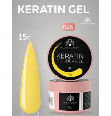 Keratin builder gel, K26, Global Fashion, 15 г
