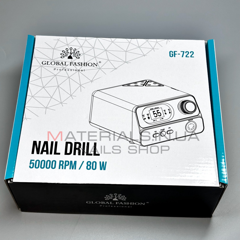 Апарат для манікюру та педикюру GF-722 (GF-723), 50000 про. 80 Вт, white