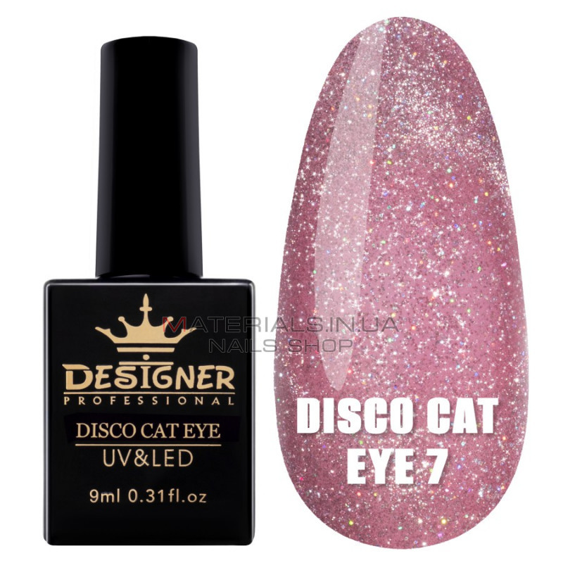 Светоотражающий гель-лак Disco Cat Eye №7, 9 мл., Дизайнер (Кошачий глаз) Светоотражающий гель-лак Disco Cat Eye №7, 9 мл., Дизайнер (Кошачий глаз)