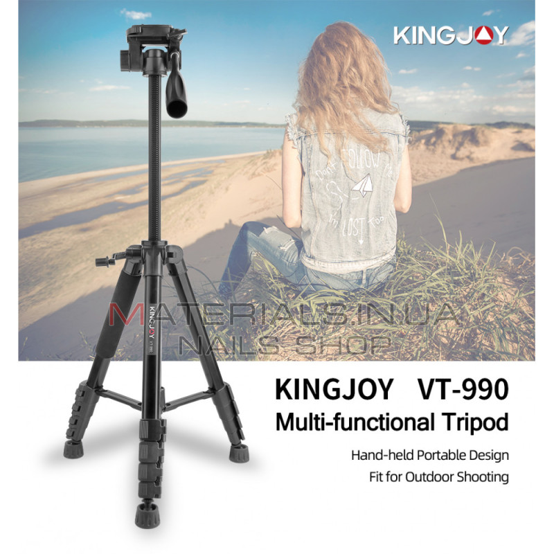 Штатив Tripod KingJoy VT-990S, багатофункціональний, 1,70 м, ¼
