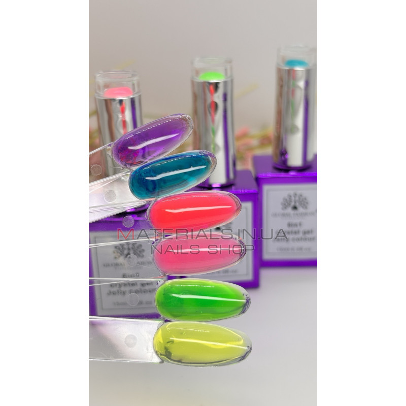 Gel build-up 6 in 1 crystal gel jelly color, 15 ml, 6602 Gel build-up 6 in 1 crystal gel jelly color, 15 ml, 6602