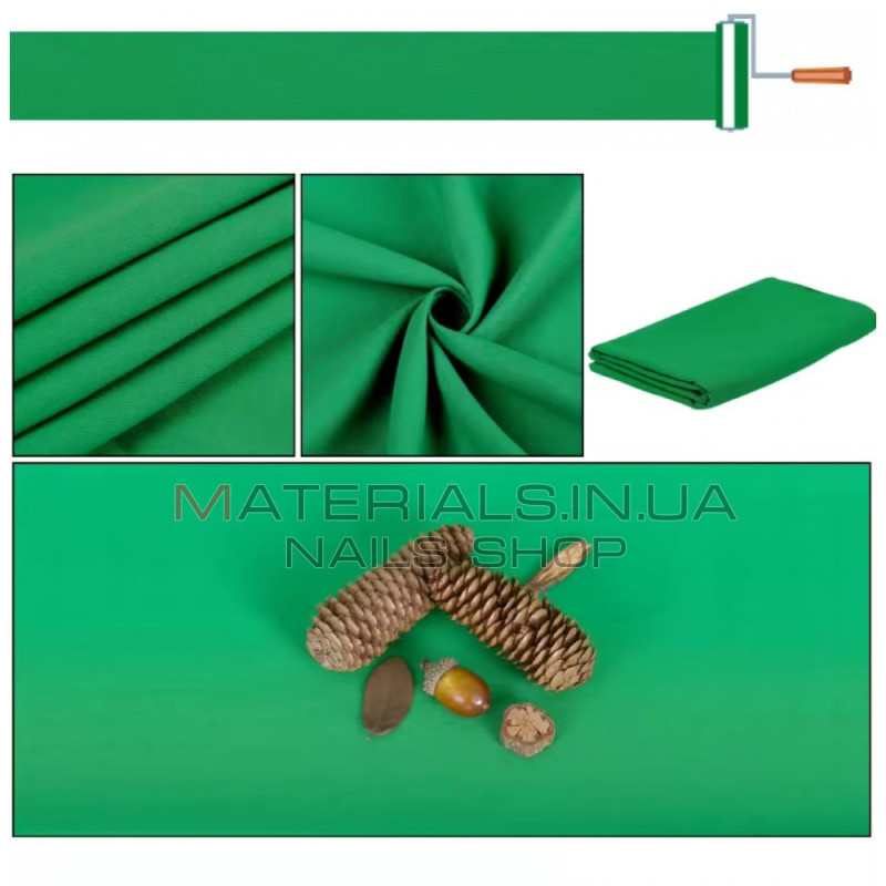 Ткань дляФотофона 2 м*2 м Green background fabric