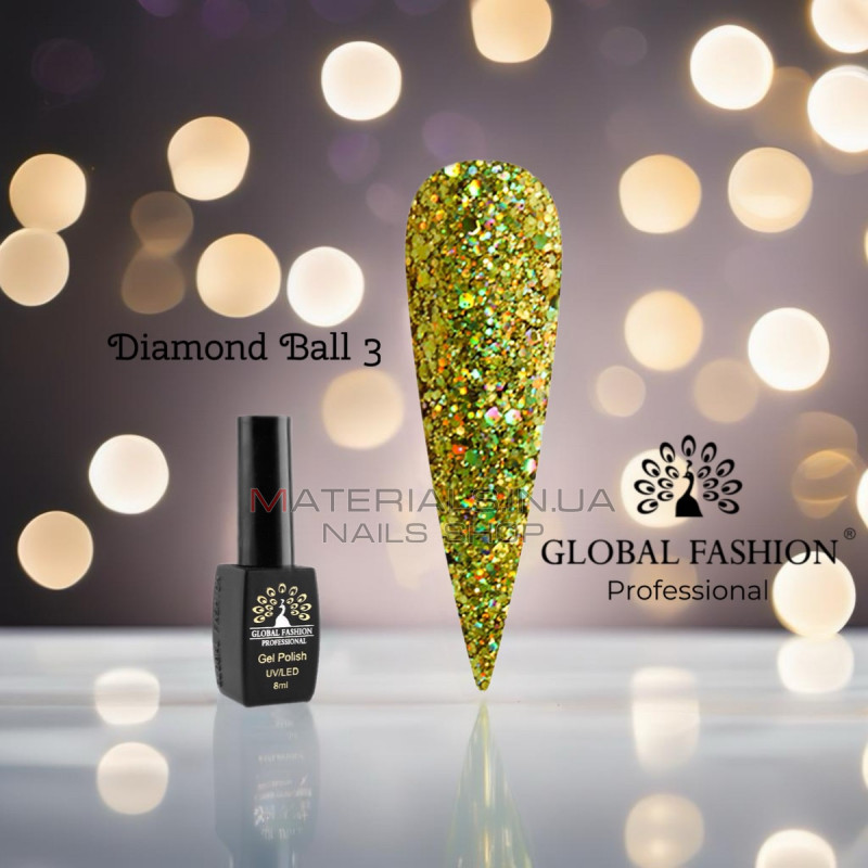 Гель лак Diamond Ball Global Fashion 8 мл, 003 Гель лак Diamond Ball Global Fashion 8 мл, 003