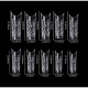 Crystal Fast Gel Tips (Trapezoid Medium TS2 ) - гелевые типсы с шипами Дизайнер 120 шт/уп