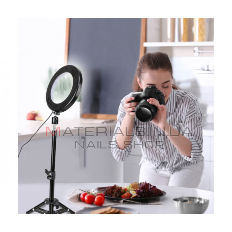 Кільцева LED-лампа LJJ-56, 56 см, 22″, 480 світлодіодів, пульт ДК, сенсорне керування, адаптер 12 В
