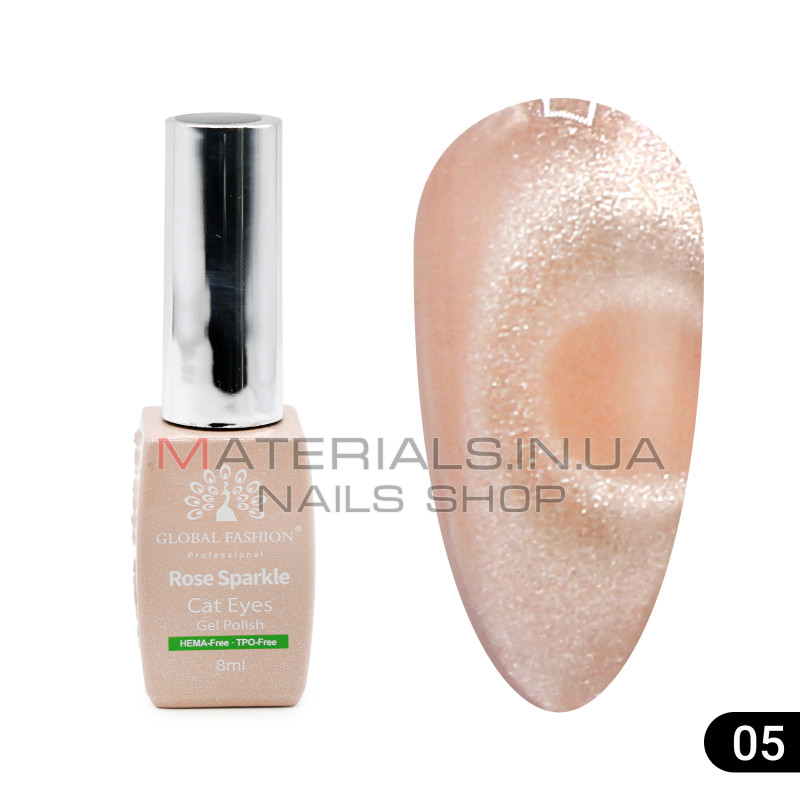 Гель лак кошачий глаз Rose Sparkle 8 мл, 05