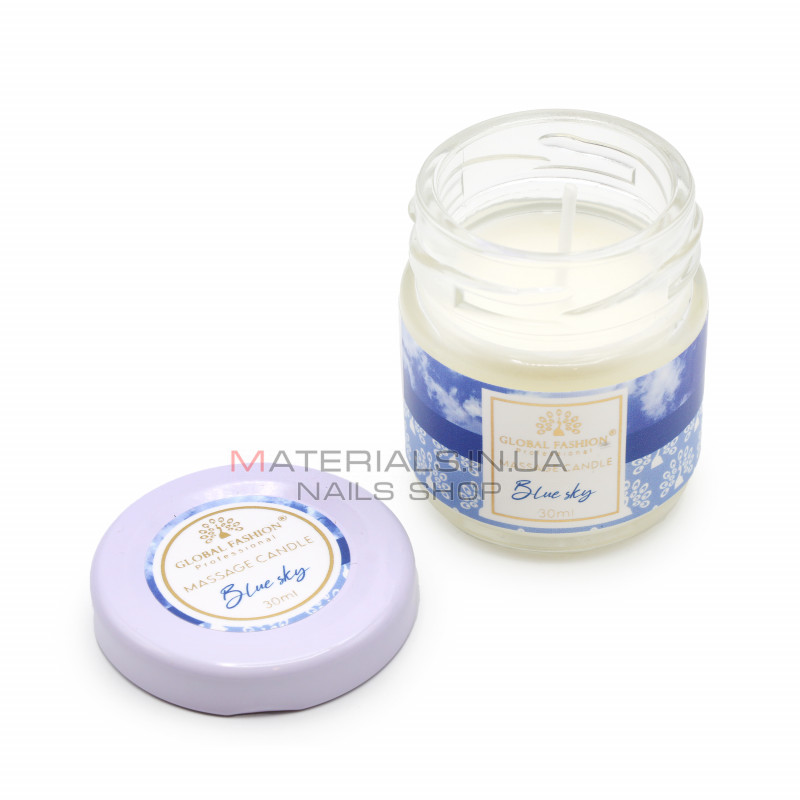 Массажная свеча Global Fashion, 30 ml, Blue sky Массажная свеча Global Fashion, 30 ml, Blue sky