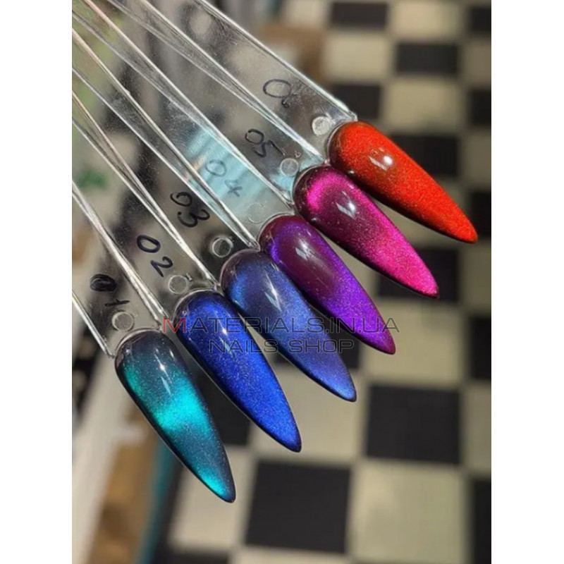 Гель лак котяче око Neon Party Cat Eye Global Fashion, 8мл, 008