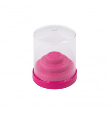 Контейнер для фрези круглий малиновий на 48 шт.