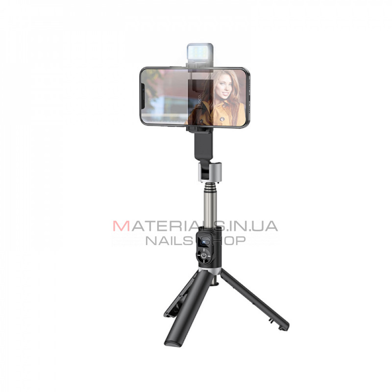 Live Broadcast Holder — Hoco K16 aluminum alloy fill light live broadcast holder — black