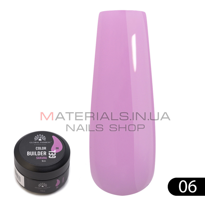 Гель для моделювання нігтів 15 гр, Color Builder Gel 06- Sakura