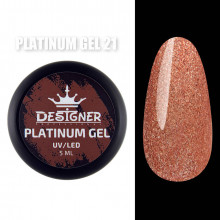 Platinum Gel Гель - платинум Designer Professional с шиммером, 5 мл. №21